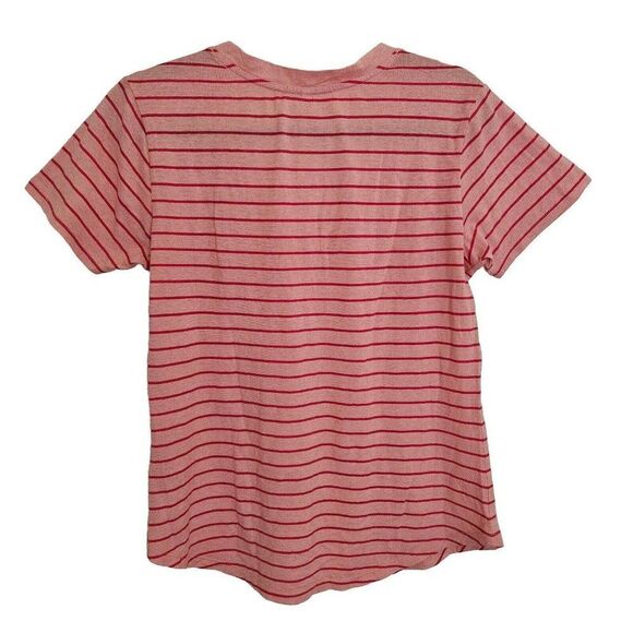 Z Supply Linen Blend T-Shirt V-Neck Lightweight Pink Size Extra Small XS - Picture 3 of 6